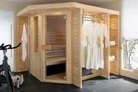 Luxueuse cabine de sauna en bois massif