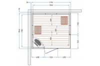 Plan de sauna dimensions 195*212cm