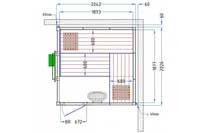 Plan de sauna dimensions 204*203cm