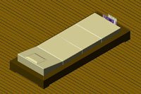 Lit de repos ext�rieur en Teck sur mesure - projet en CAO - t�ti�re � baiss�e