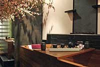 Baignoire sur mesure en Teck 2 personnes pour centre de beaut� Japonais