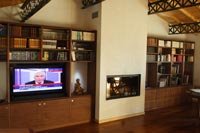 Grande biblioth�que sur mesure en Acajou massif