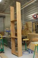 Fabrication de colonnes de biblioth�que sur mesure en Teck pour un ch�teau
