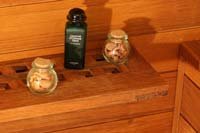 Etag�re de salle de bain en Teck ajour�