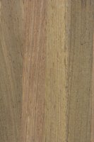 D�tail d'un plan de travail en Weng� massif lamell�-coll�