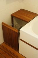 Meuble de salle de bain pour panier � linge sale