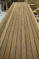 Panneau de sol, parquet pont de bateau en Teck pr�-assembl�