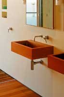 Vasque en Teck rectangulaire