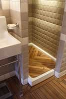 Caillebotis de douche sur mesure en Teck, pliant