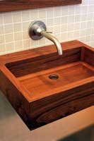Vasque en bois rectangulaire en Teck