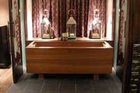 Baignoire en bois rectangle en Teck, 2 personnes - 175x80cm